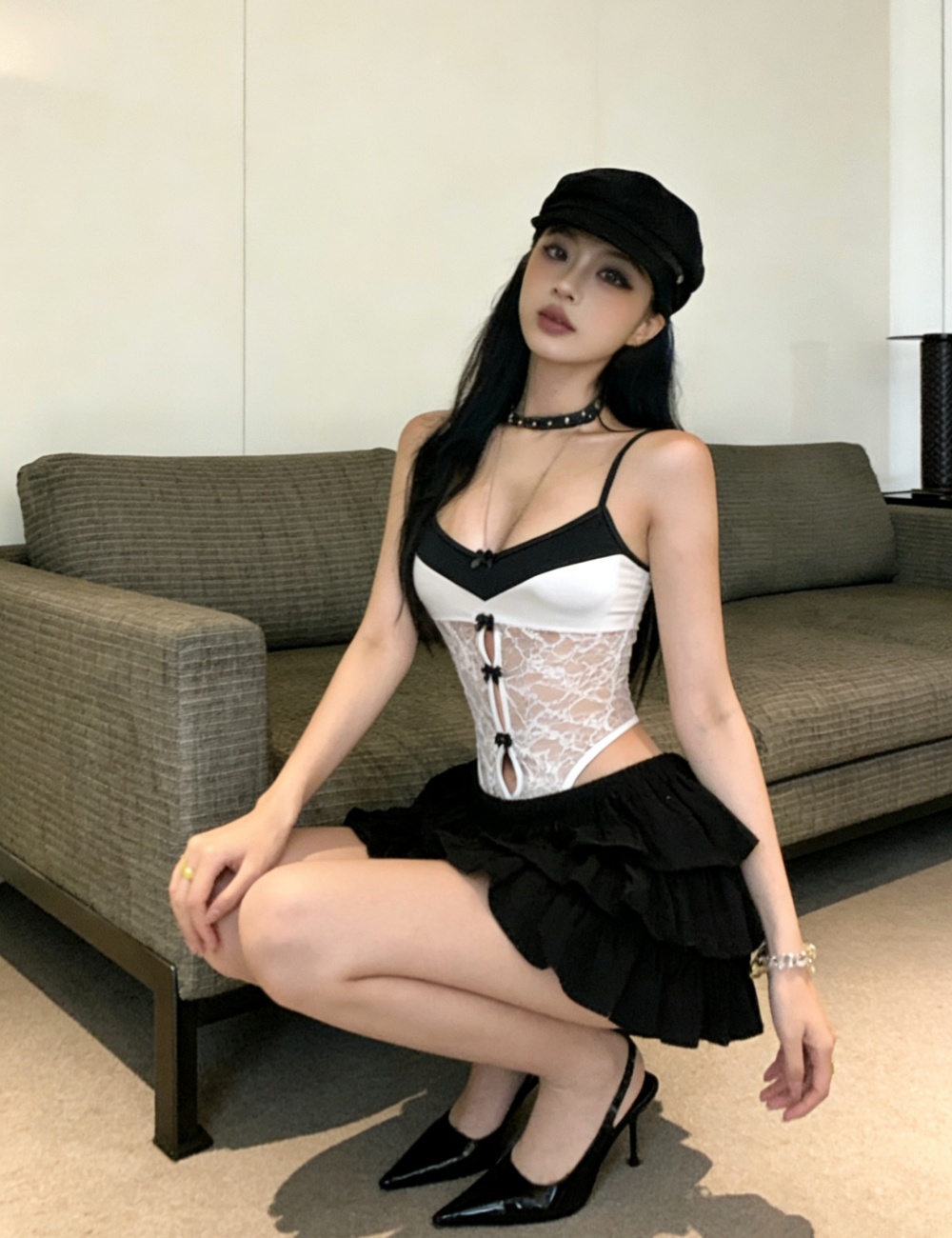 European style spicegirl leotard lace sexy tops for women