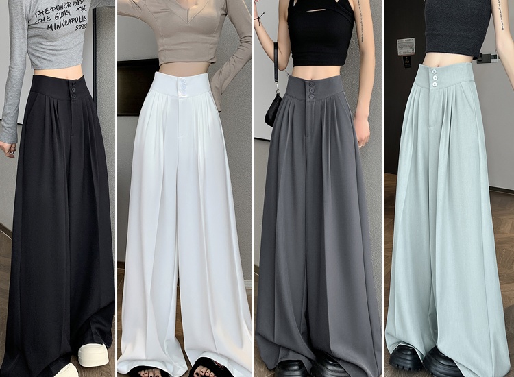 High waist business suit summer pants for women