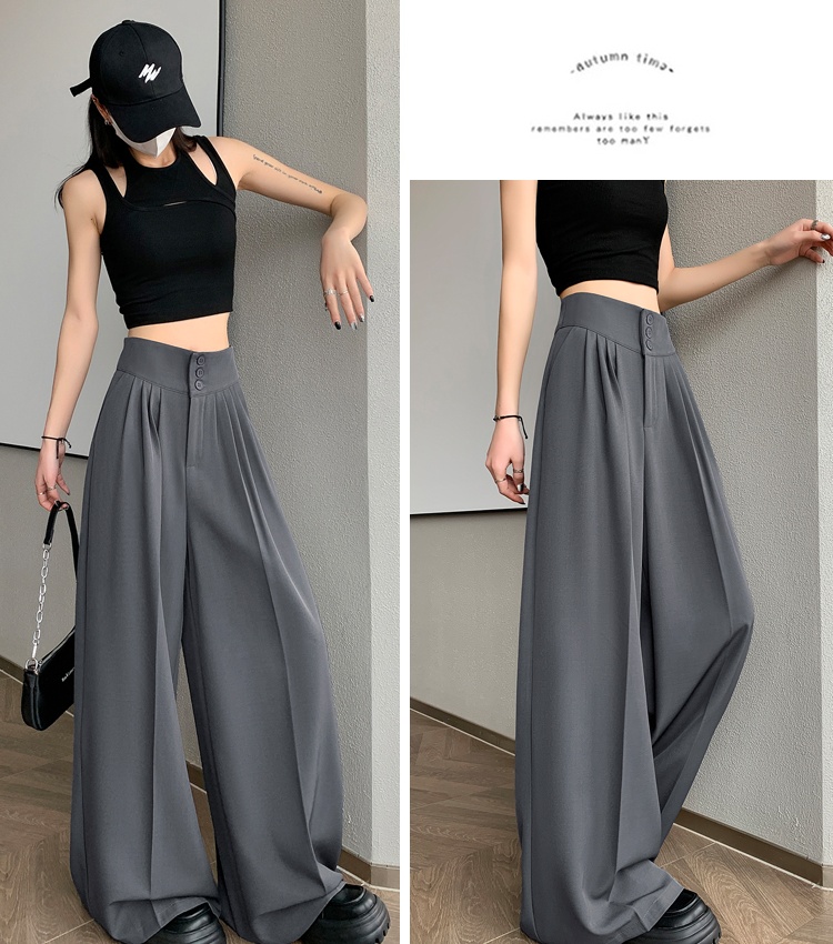 High waist business suit summer pants for women