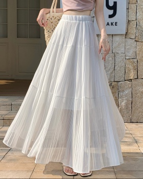 Big skirt A-line slim long skirt drape summer skirt