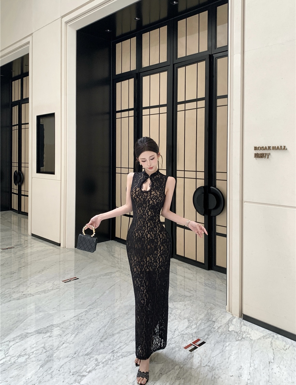 Package hip temperament summer dress sexy lace long dress for women