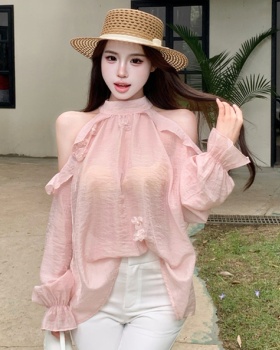 Long sleeve shirt halter small shirt for women