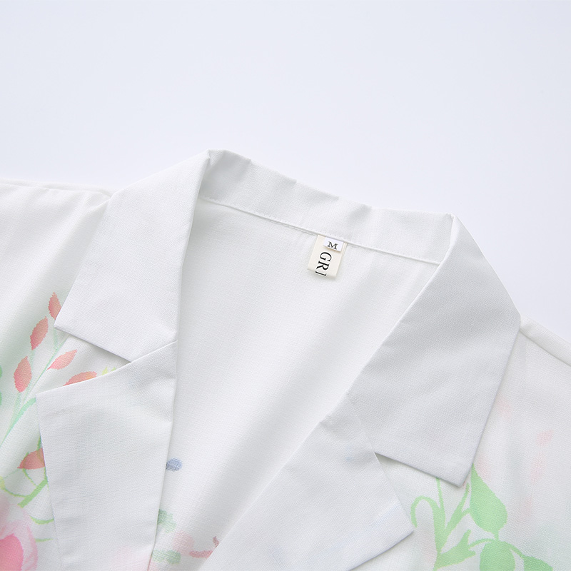 Long painting spring and summer flowers dress