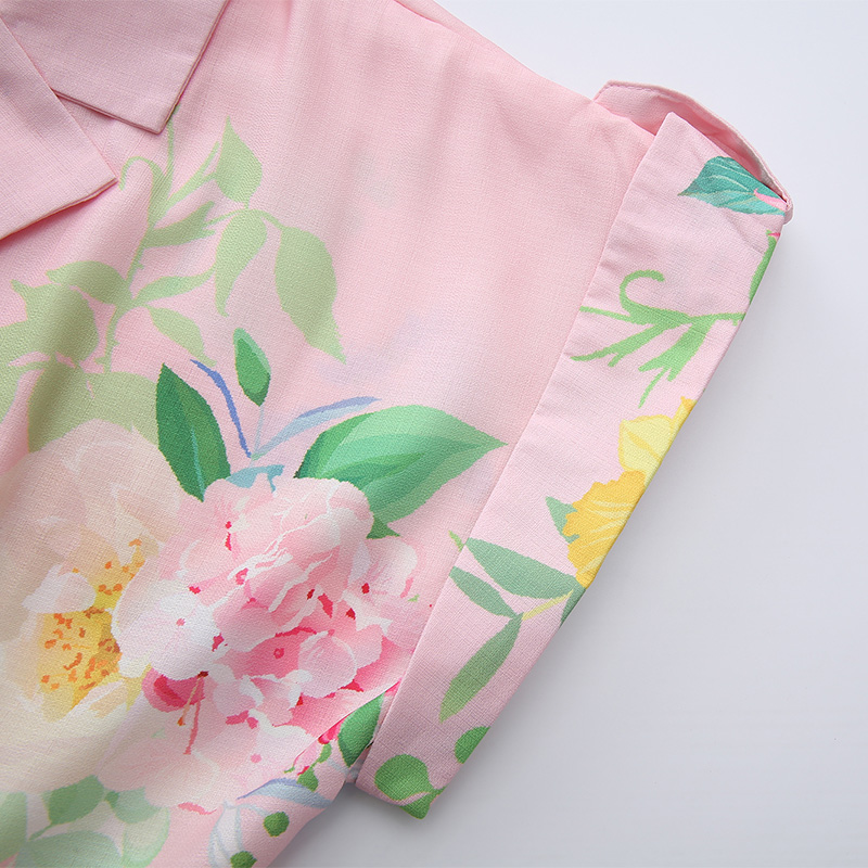 Long spring and summer painting flowers dress