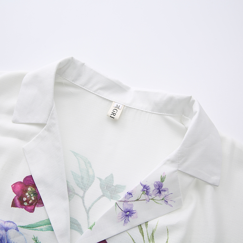 Spring and summer vacation V-neck long painting dress