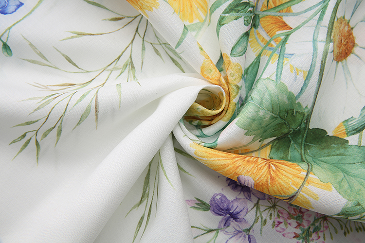 Spring and summer vacation V-neck long painting dress