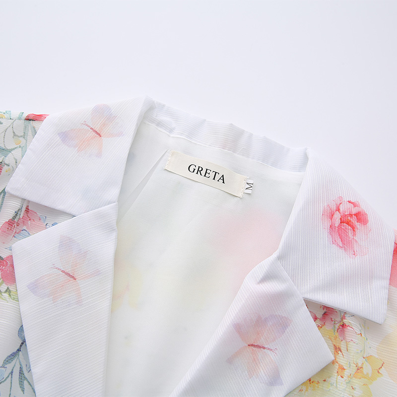 Flowers watercolor shirt long dress