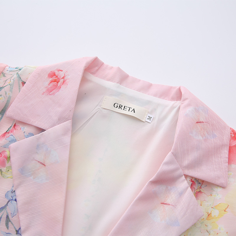 Watercolor flowers dress long shirt