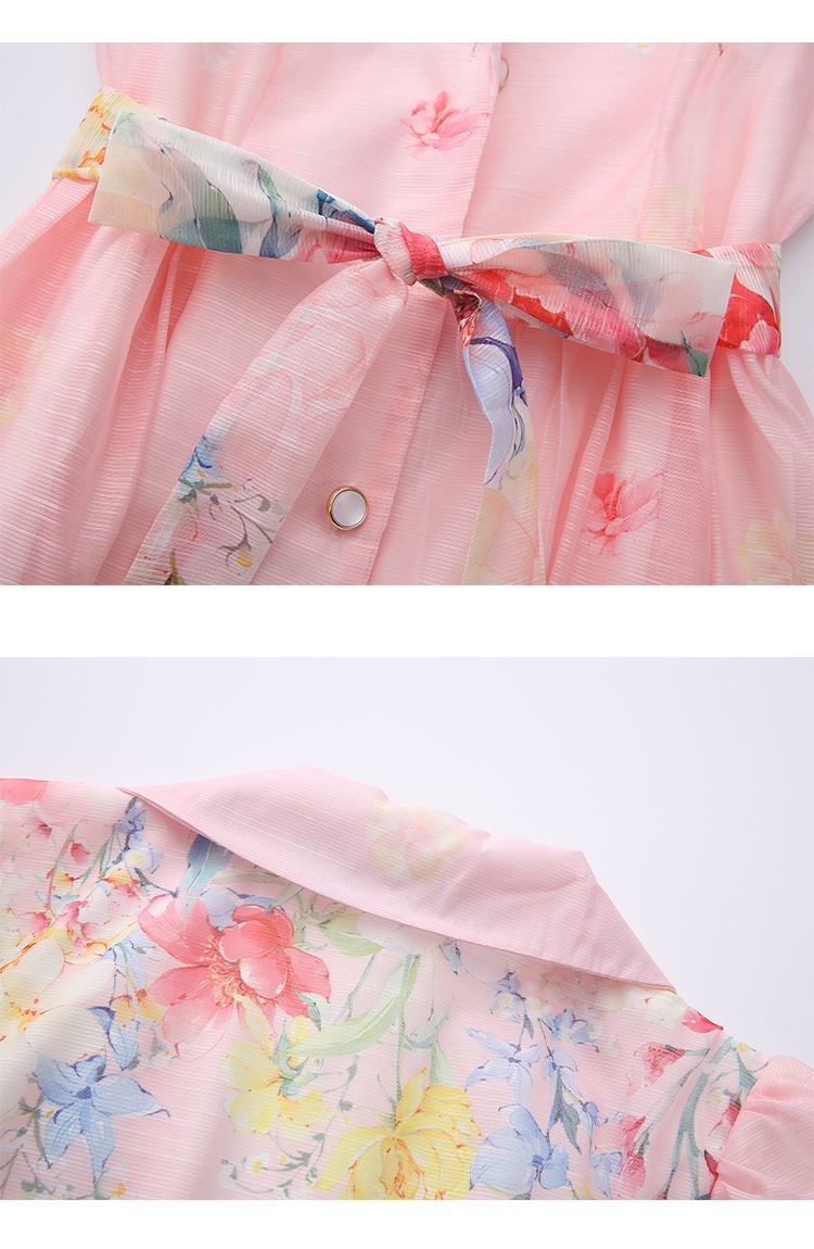 Watercolor flowers dress long shirt