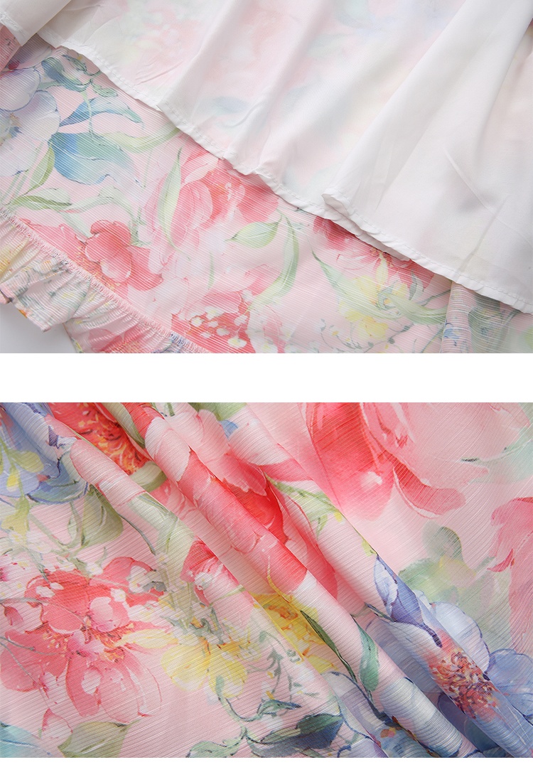 Watercolor flowers dress long shirt