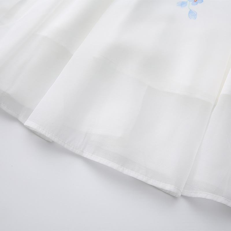 Printing vacation V-neck spring and summer retro dress