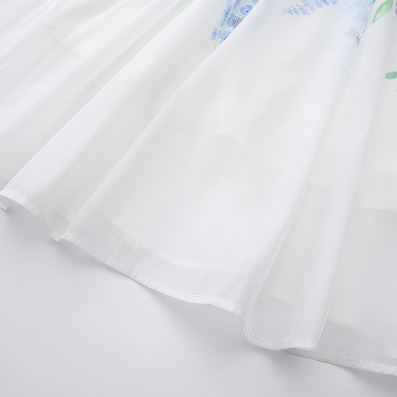 Vacation V-neck printing retro spring and summer dress