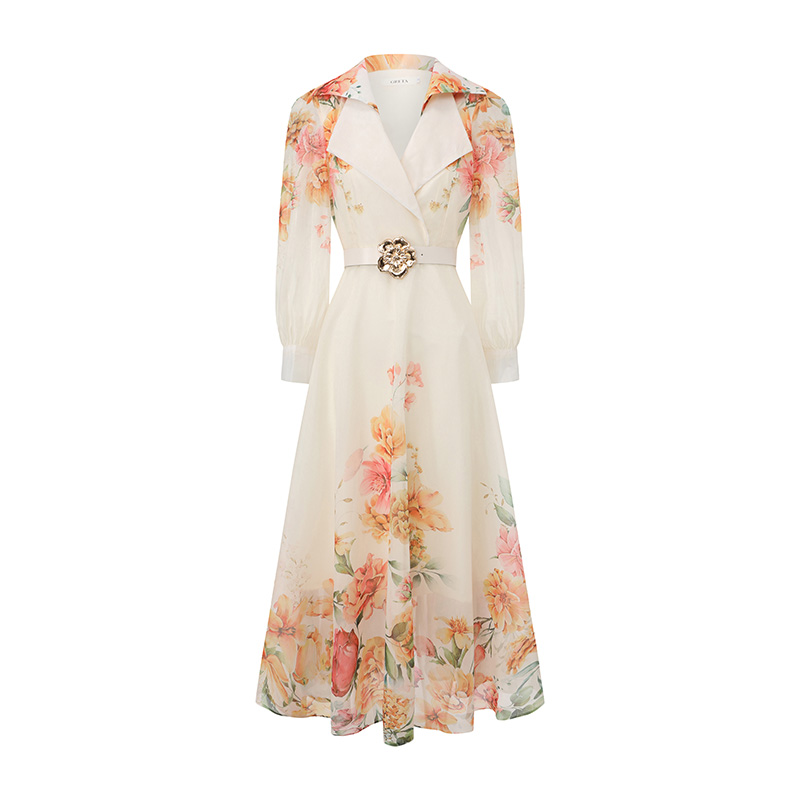 Flowers shirt spring and summer dress