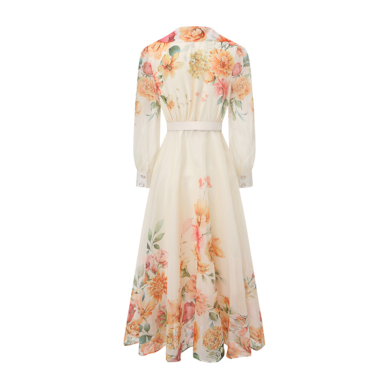 Flowers shirt spring and summer dress