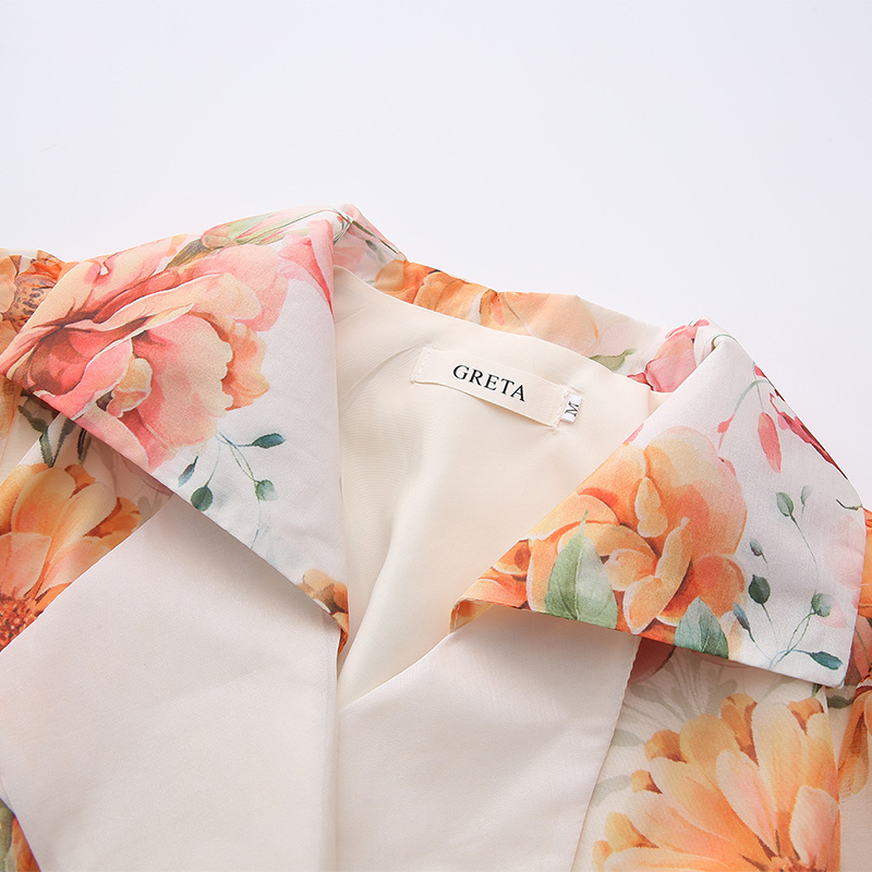 Flowers shirt spring and summer dress