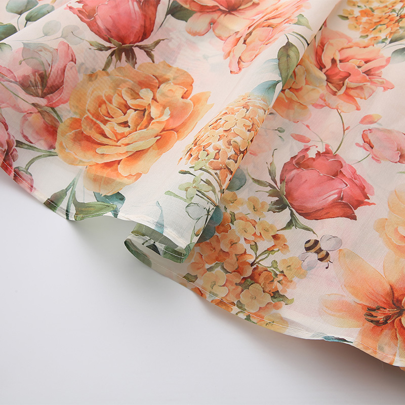 Flowers shirt spring and summer dress