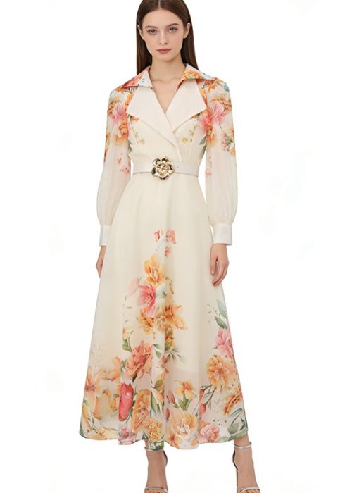 Flowers shirt spring and summer dress