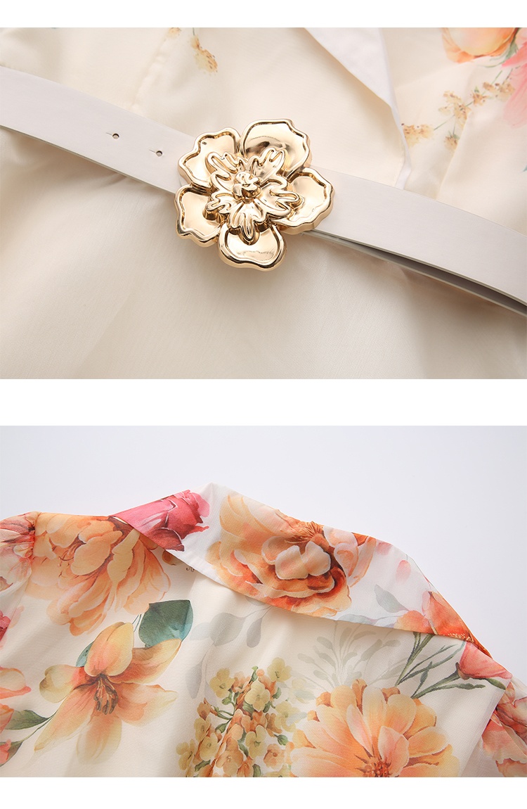 Flowers shirt spring and summer dress