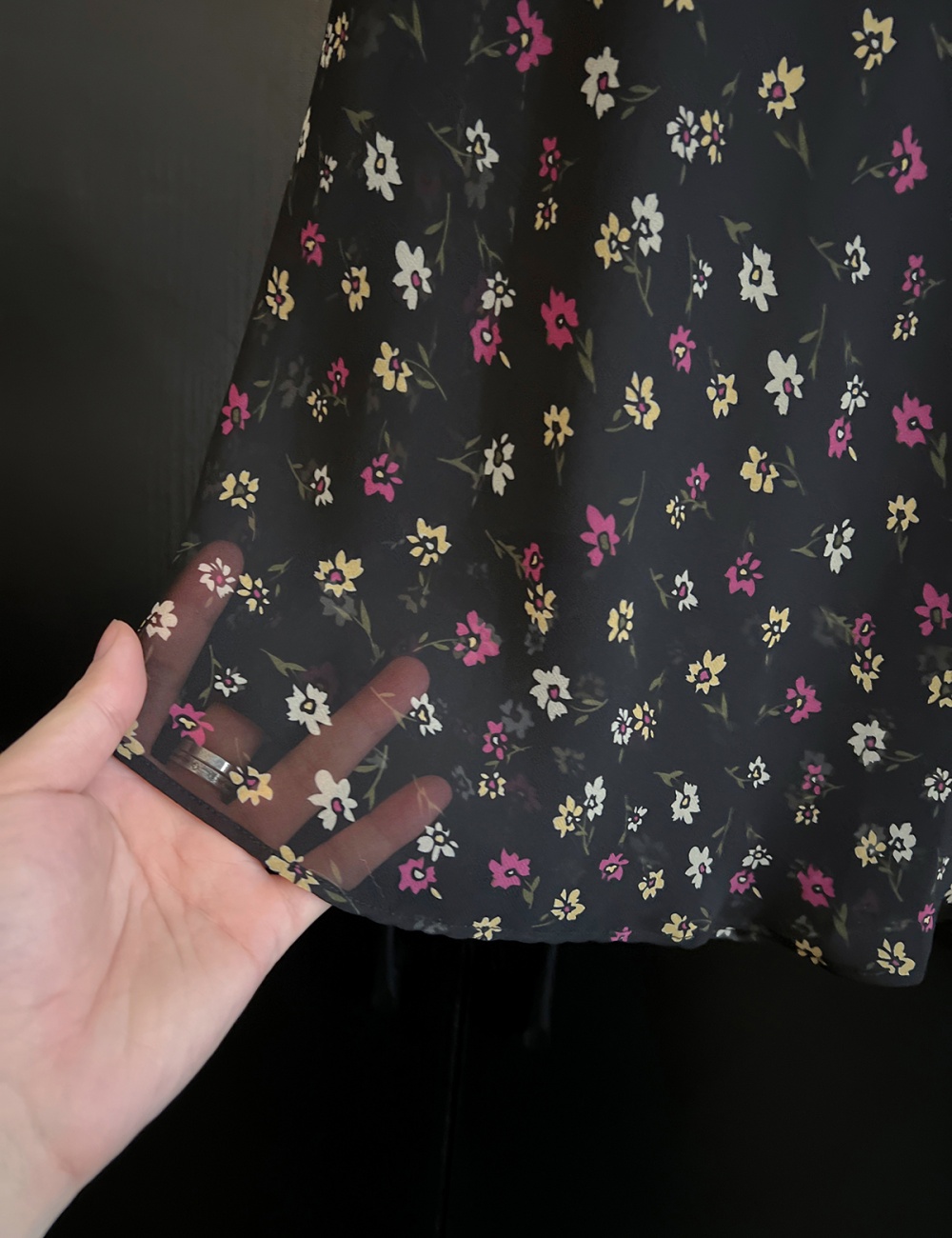 A-line high waist slim floral summer France style skirt