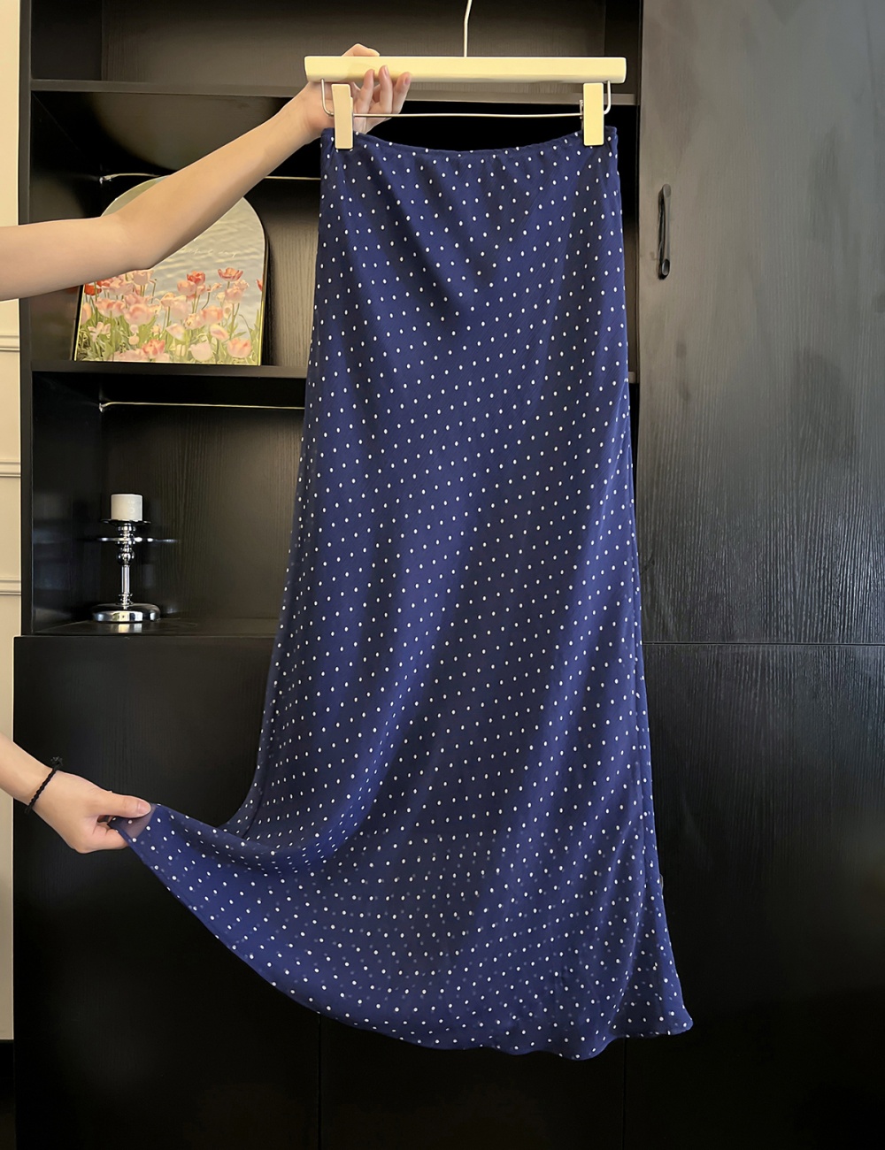 Printing slim summer light long drape loose mermaid skirt