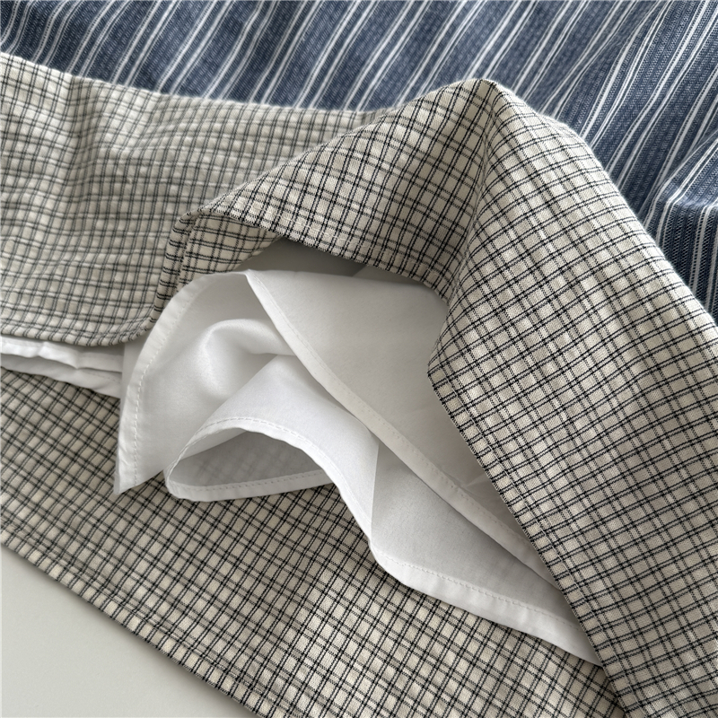 High waist summer stripe temperament long skirt for women