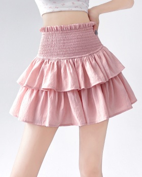 Slim A-line sweet short skirt white cake pants