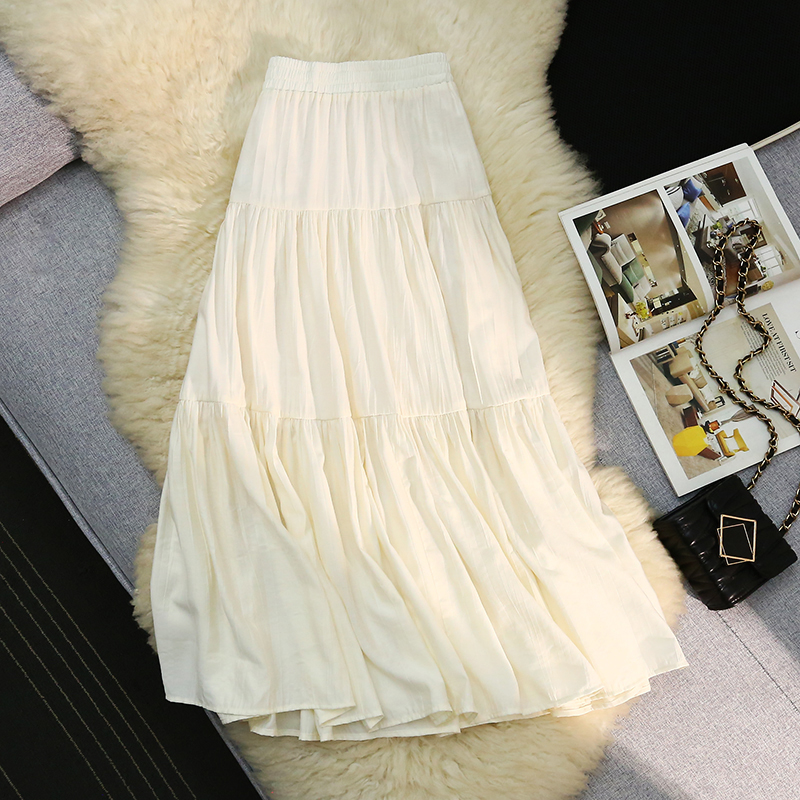 Spring and summer lady skirt high waist long dress for women