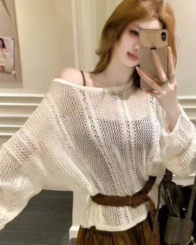 Sunscreen Casual sweater Korean style hollow tops for women