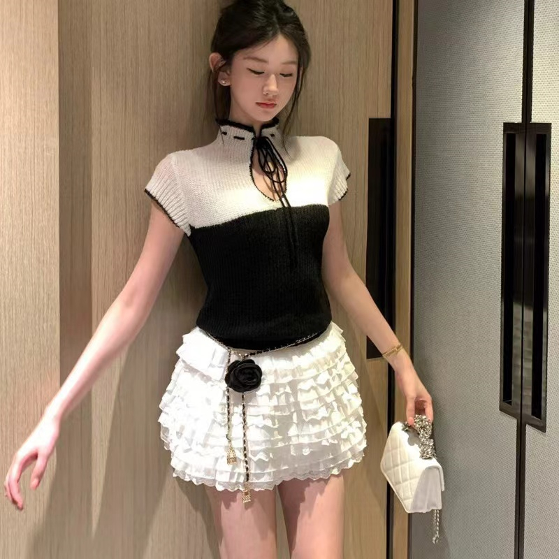 Spring and summer sweater spicegirl tops for women