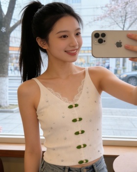 Inside the ride knitted slim tops sling fashion vest for women