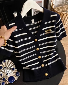 Summer Western style tops lapel sweater for women