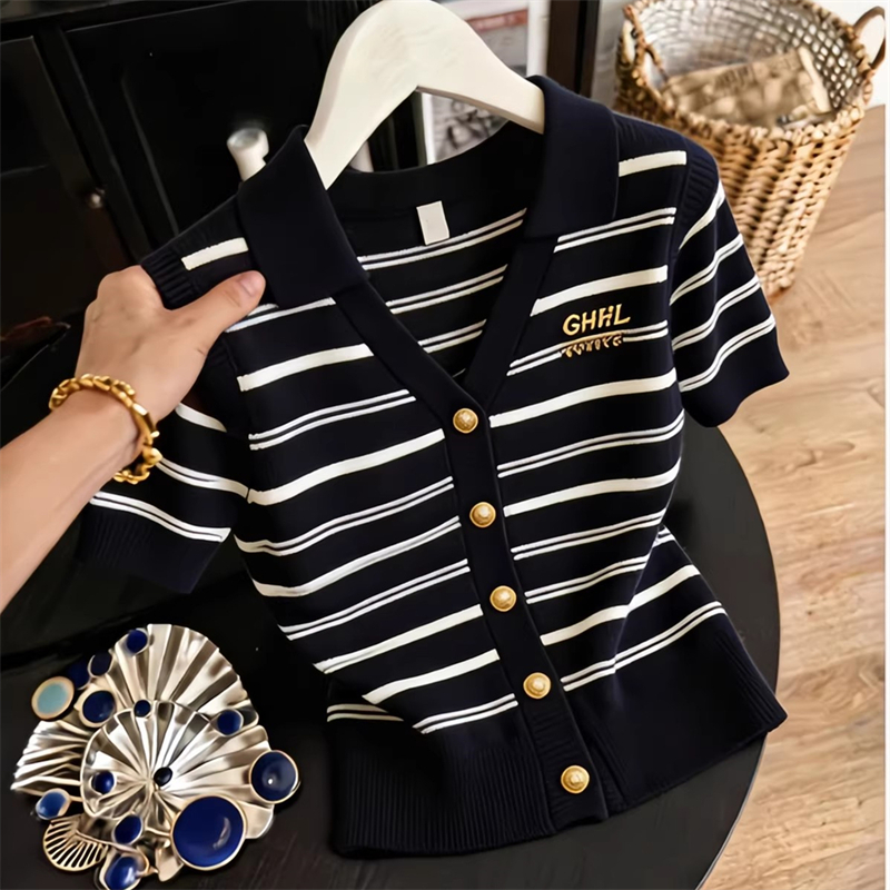 Summer Western style tops lapel sweater for women