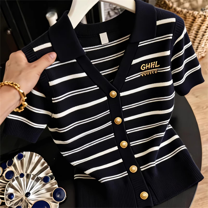 Summer Western style tops lapel sweater for women