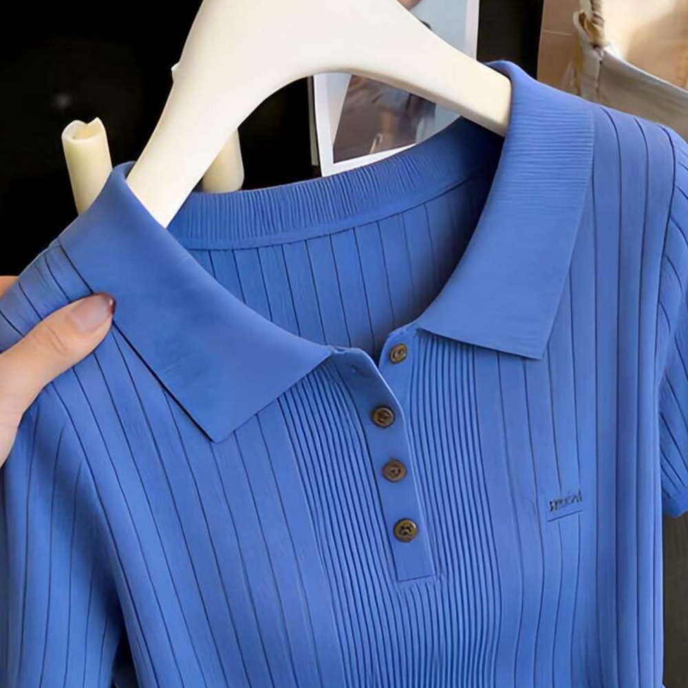 Short sleeve show young sweater slim tops for women