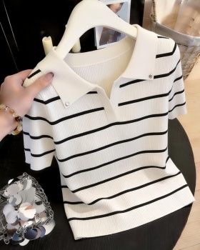 Spring and summer show young tops lapel T-shirt