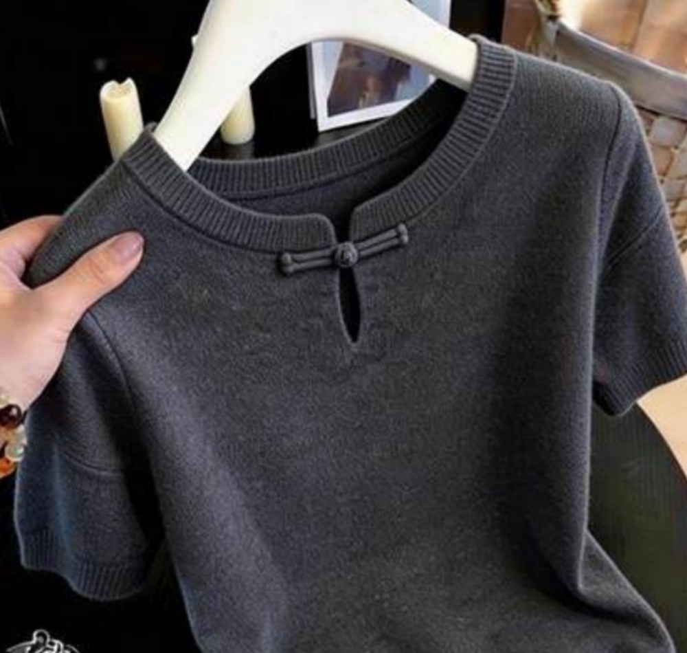 Spring and summer sweater Chinese style small shirt for women