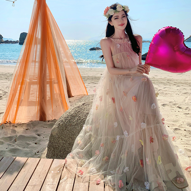 Stereoscopic dress summer long dress for women