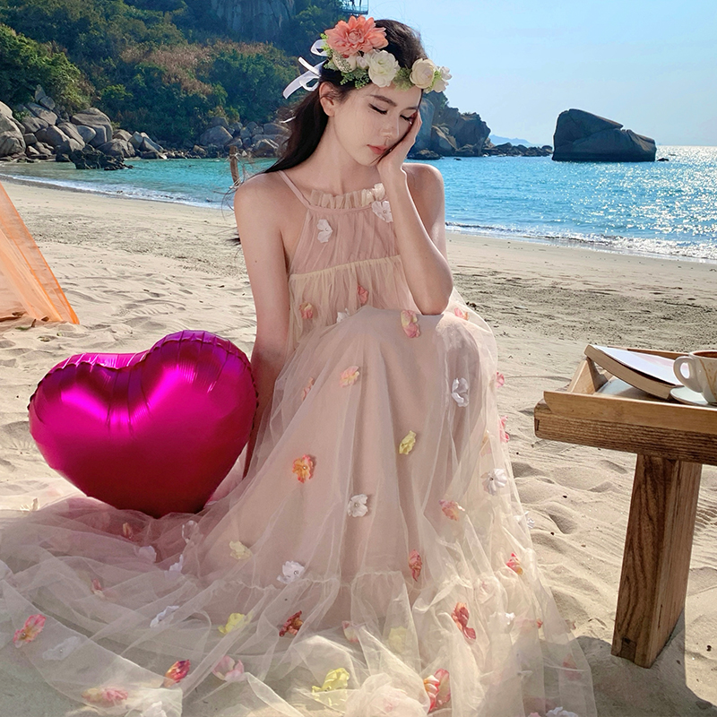 Stereoscopic dress summer long dress for women