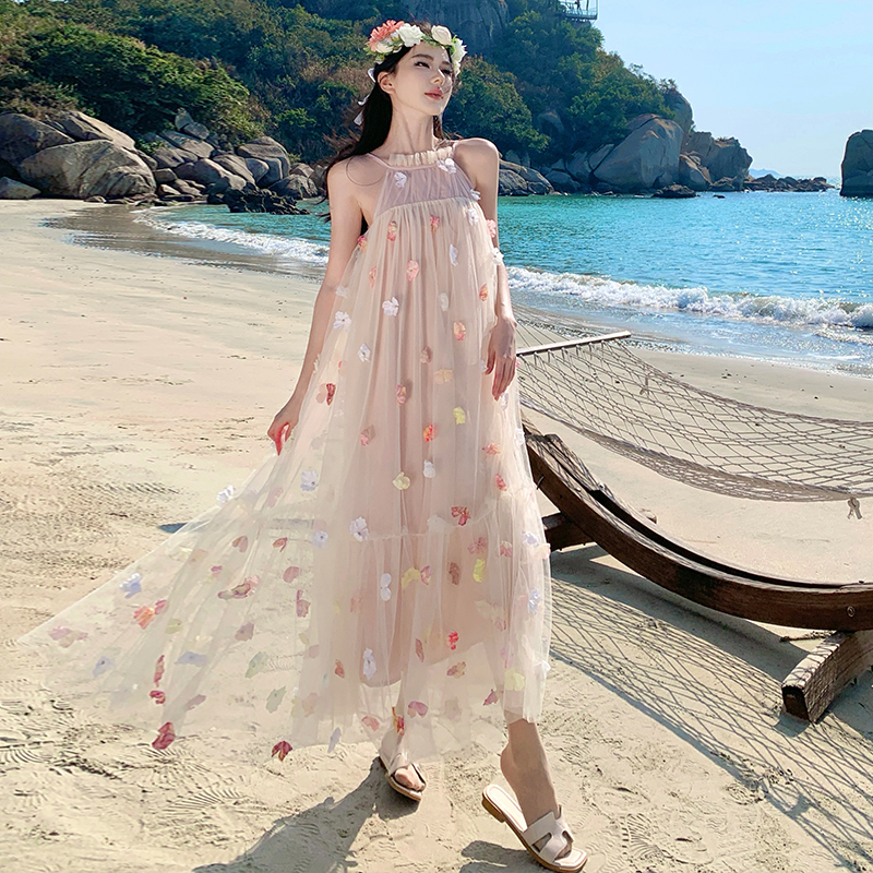 Stereoscopic dress summer long dress for women
