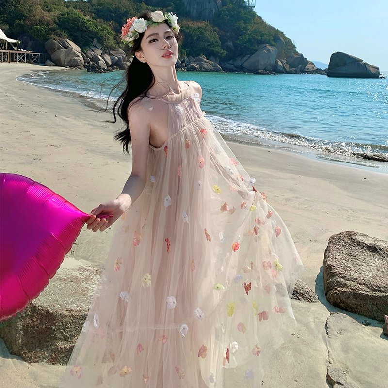 Stereoscopic dress summer long dress for women