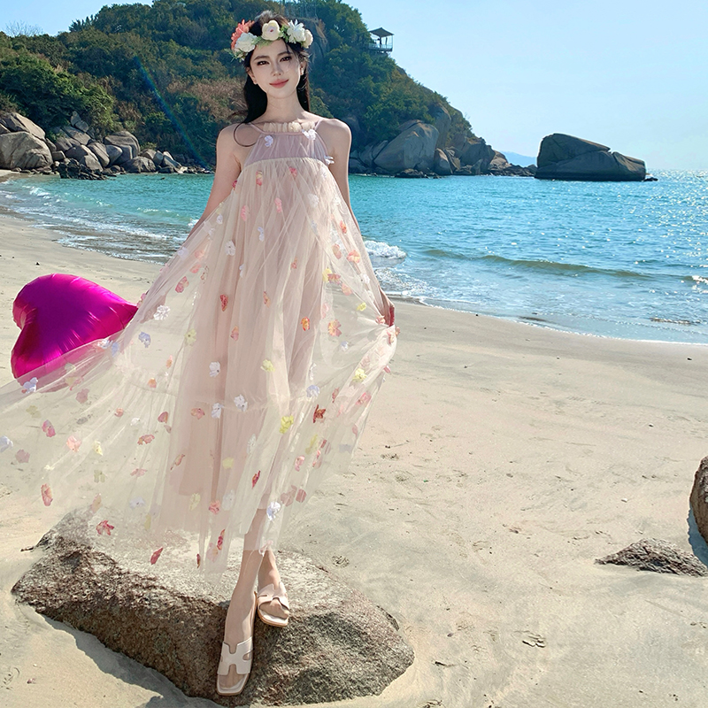 Stereoscopic dress summer long dress for women
