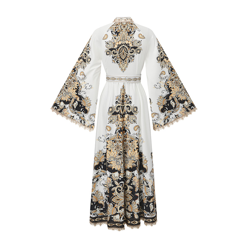 Splice spring and summer long lace vacation dress