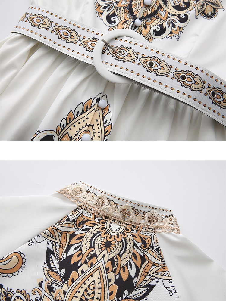 Splice spring and summer long lace vacation dress