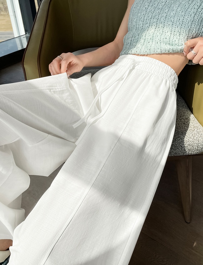 Lazy slim pants high waist sports wide leg pants for women