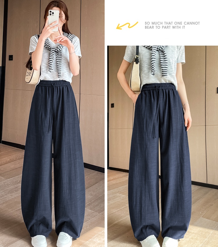 Lazy slim pants high waist sports wide leg pants for women