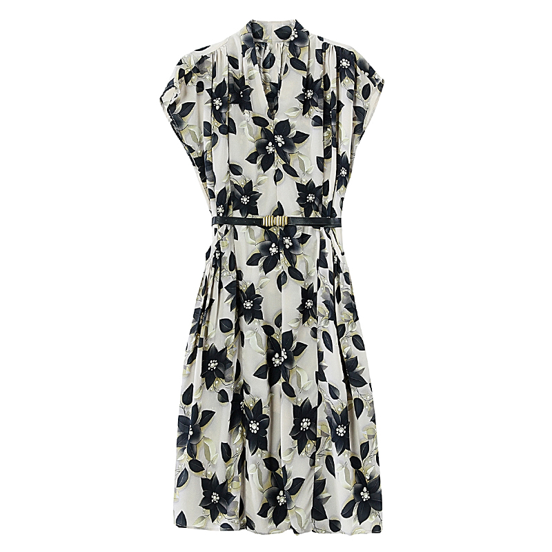 Middle-aged dress chiffon long dress for women