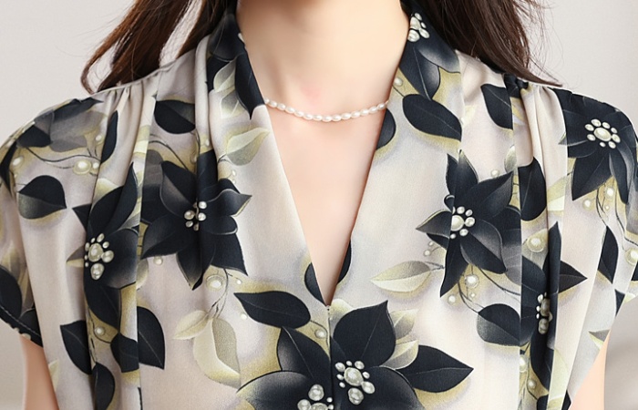 Middle-aged dress chiffon long dress for women