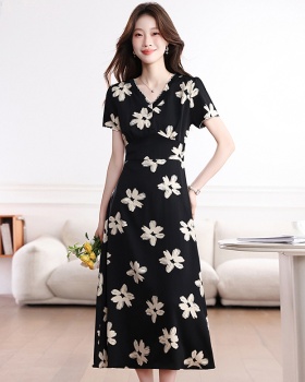 Summer fat France style long dress slim retro dress for women