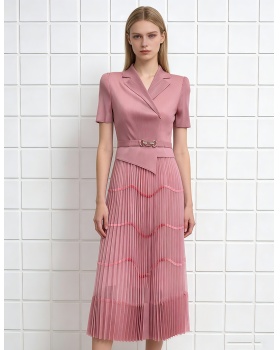 Lace elegant business suit large yard dress for women