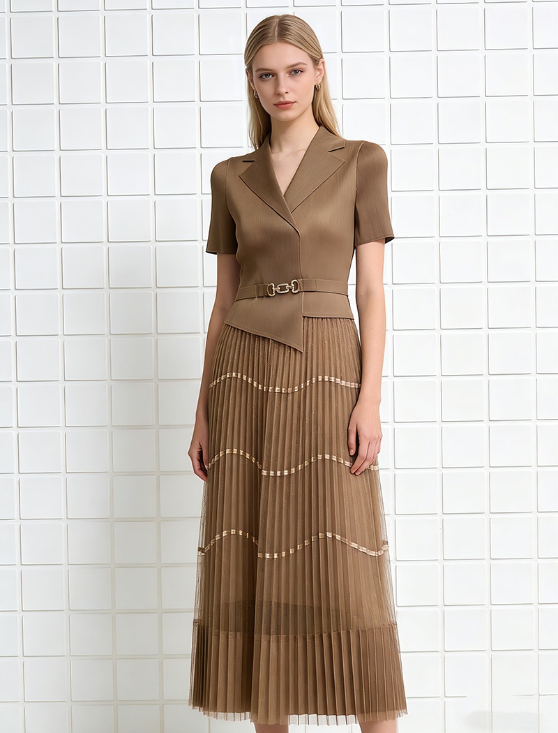 Lace elegant business suit large yard dress for women